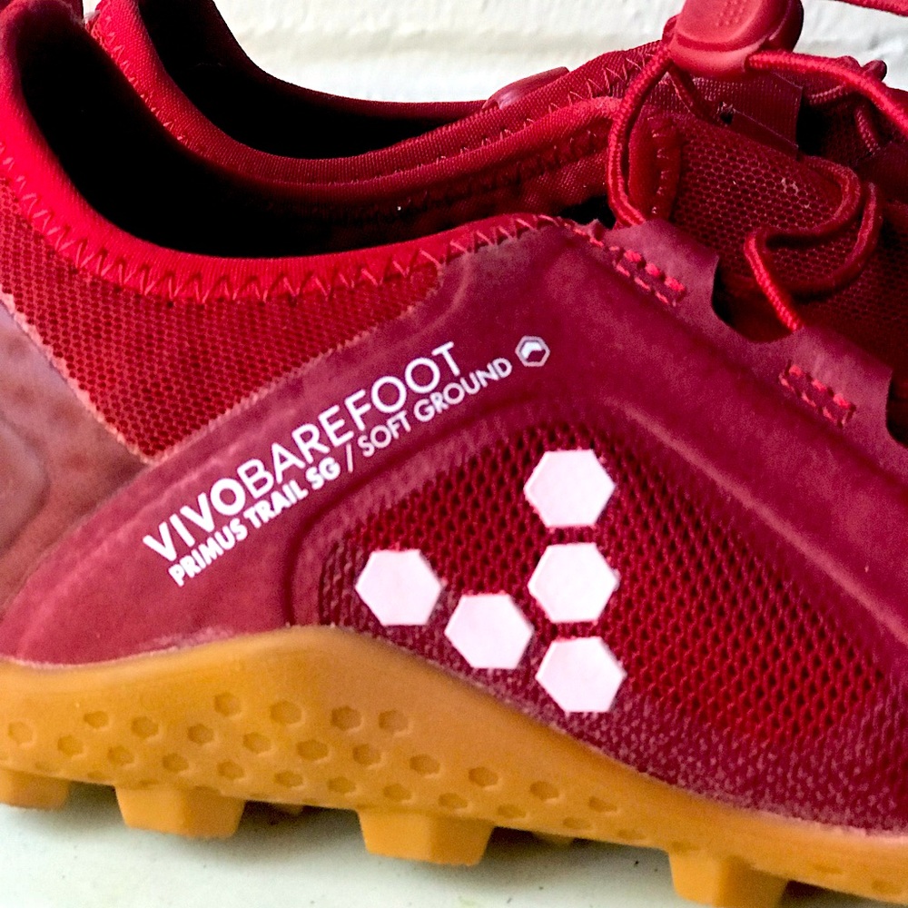 Like New- Red VIVOBAREFOOT Primus Trail SG